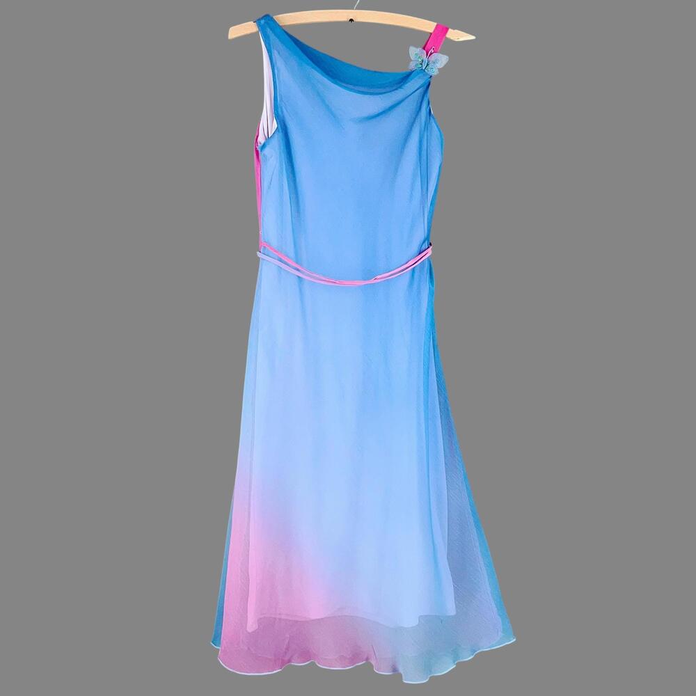 Y2K Fairy Kawaii Pink Blue Butterfly Dress Small